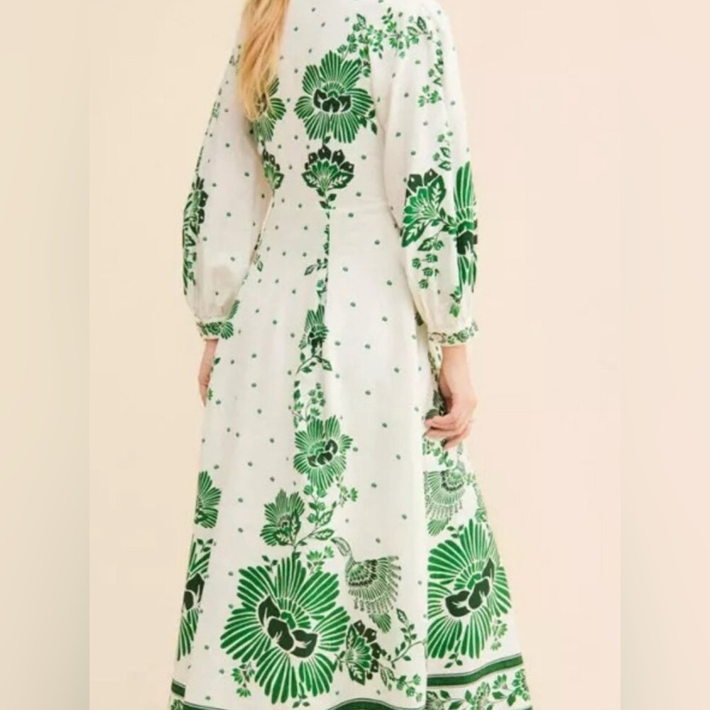 Christian Lacroix Long Sleeve Linen Blend Shirtdress L - Picture 3 of 5